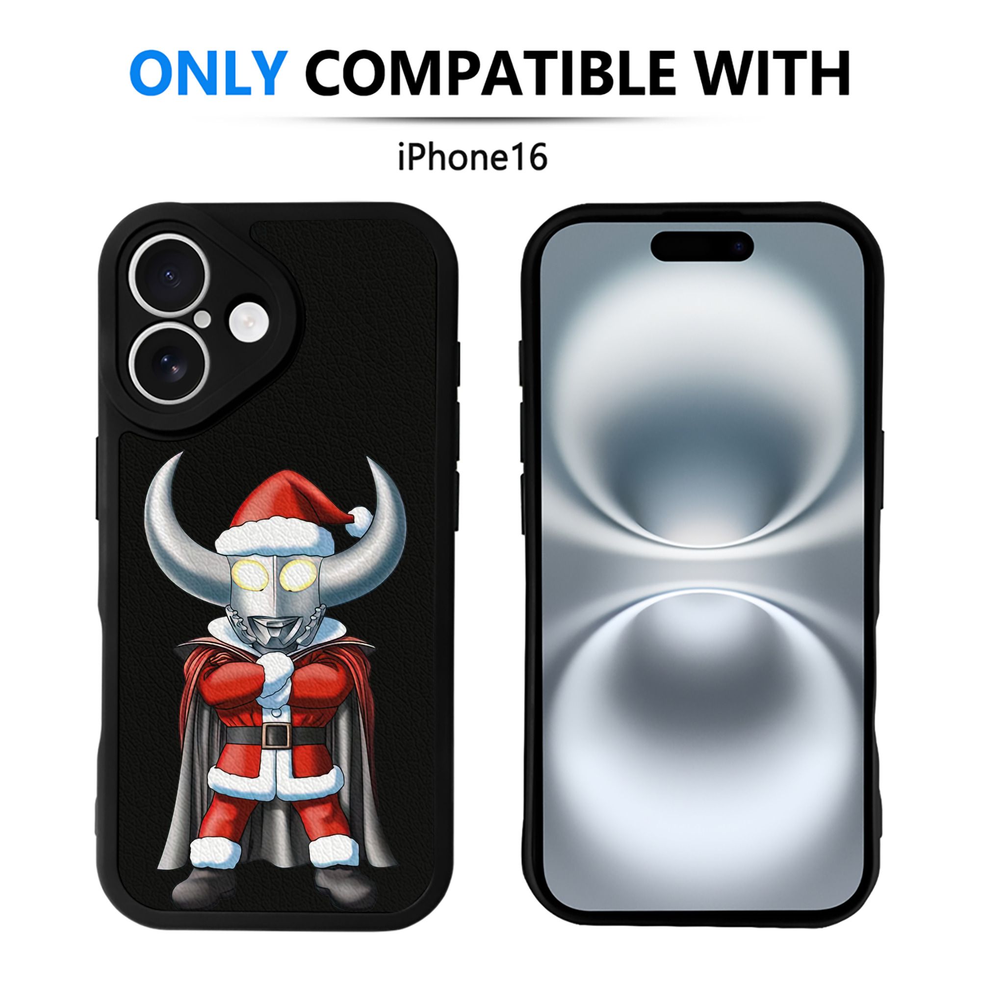 （画像用） ウルトラマン Ultraman 【iPhone 16シリーズ対応】シリコンスマホケース（レザー調） 材質：シリコン